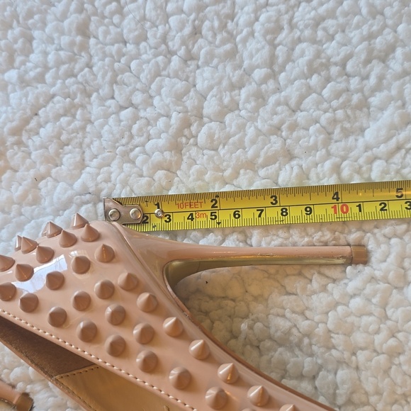 Jiu Du Studded Nude High Heels - Picture 13 of 13